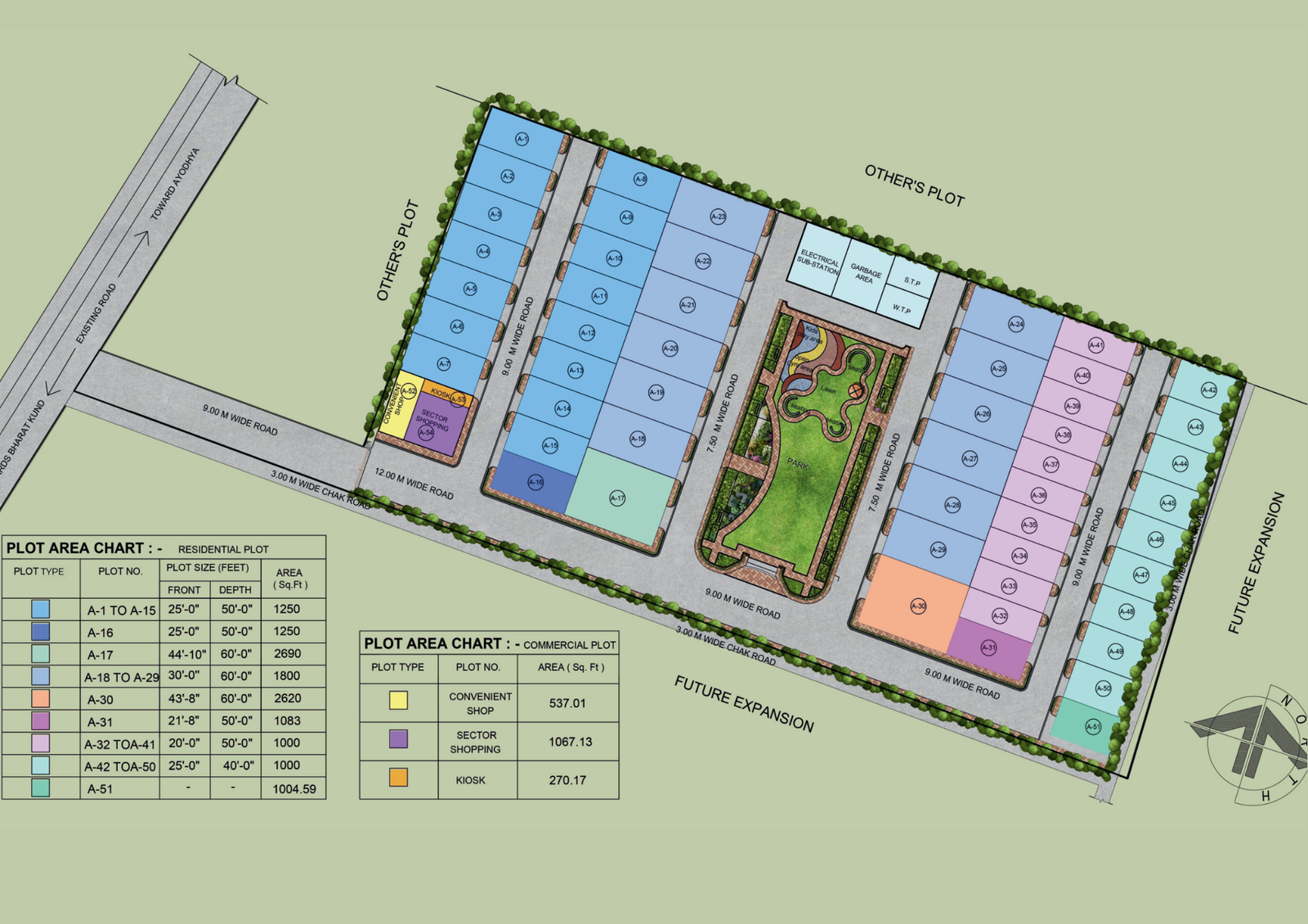 Ayodhya Dhaam Aawasiye Plots - Site Plan